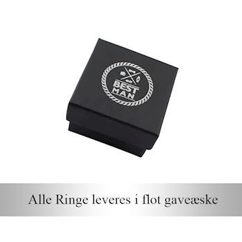 Herre Ring Silver Design & Black Cross 