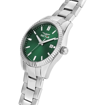 Elegant Sector ur, i en lækker Grøn nuance