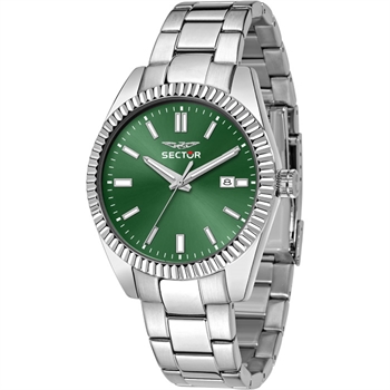 Elegant Sector ur, i en lækker Grøn nuance