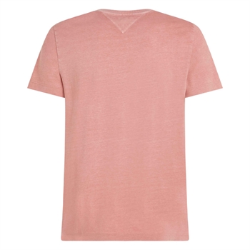 Frisk Rødlig T-Shirt med Klassisk Tommy Hilfiger Brodering