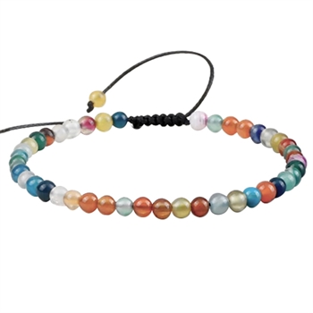 Armbånd Color Mix Stone 4mm Justerbart