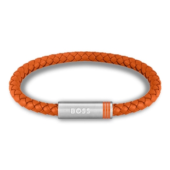 BOSS Ares Single Læder Armbånd Orange