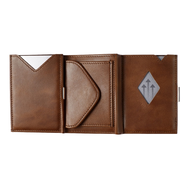 Stilfuld multiwallet kortholder i den fortryllende Hazelnut Brown farvetone