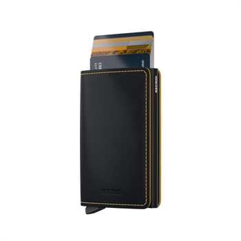 Secrid Slimwallet Matte Black & Ochre