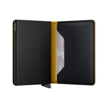 Secrid Slimwallet Matte Black & Ochre