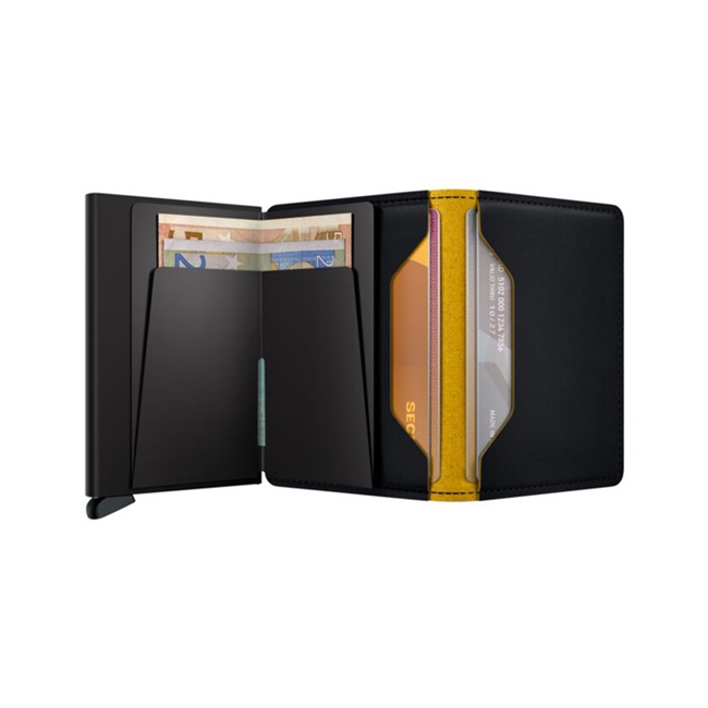 Secrid Slimwallet Matte Black & Ochre