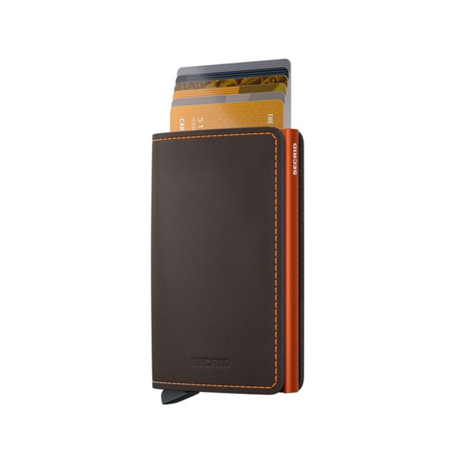 Secrid Slimwallet Matte Truffle & Orange