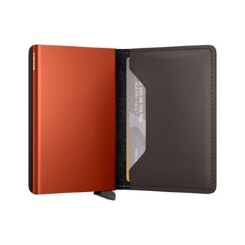 Secrid Slimwallet Matte Truffle & Orange