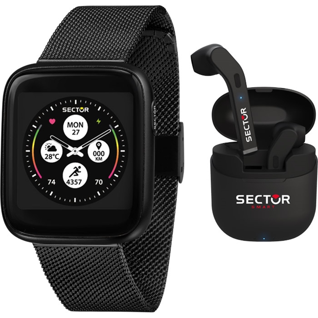 Lækkert Sector smartwatch, i farven Sort 