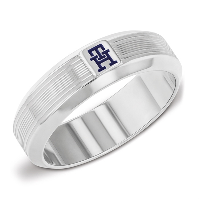 Tommy Hilfiger Pattern Logo Ring Sølv