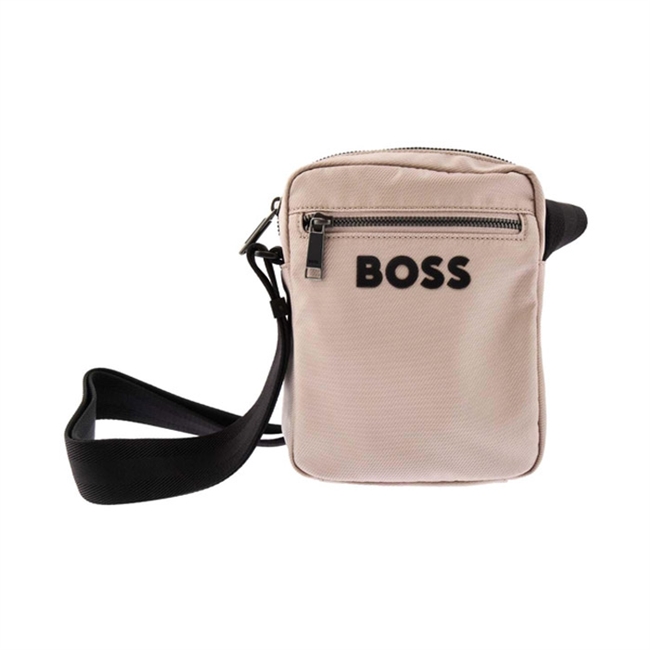 Stilfuld simpel BOSS Skuldertaske i Beige