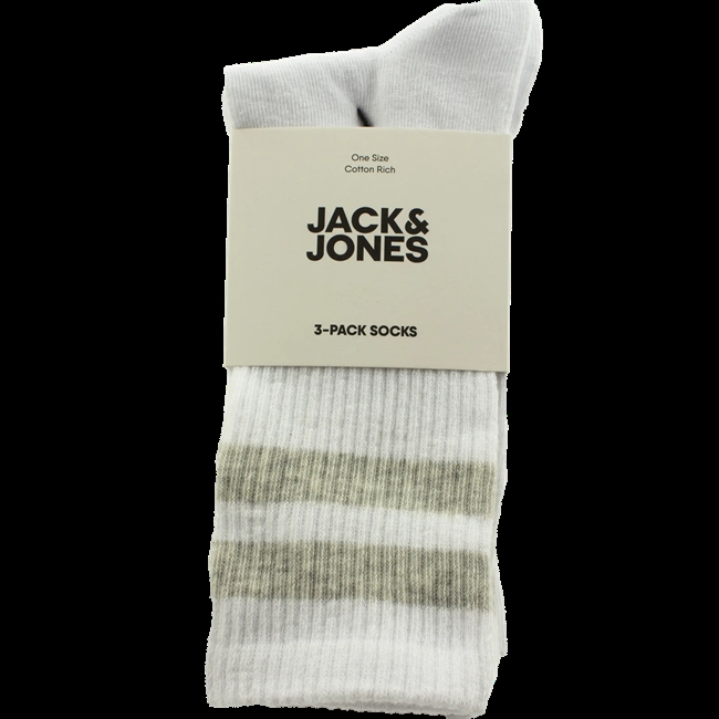 Jack & Jones Travis Tennis 3 Pak Sokker Hvid