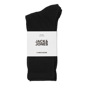 Jack & Jones Charles Tennis 3 Pak Sokker Sort