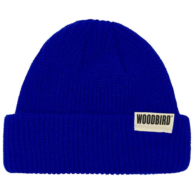 Smart blå beanie hue fra Woodbird.