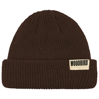 Lækker brun beanie hue fra Woodbird.