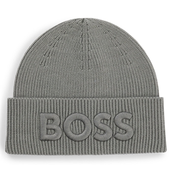 Klassisk grå BOSS hue med logo.