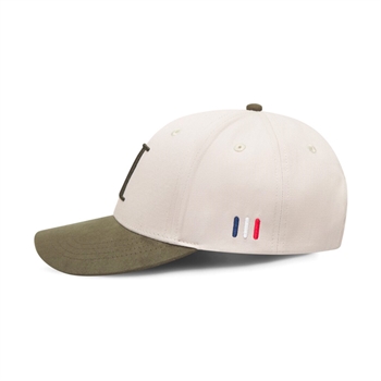 Stilren suede Ivory m/ grøn farvet Les Deux cap