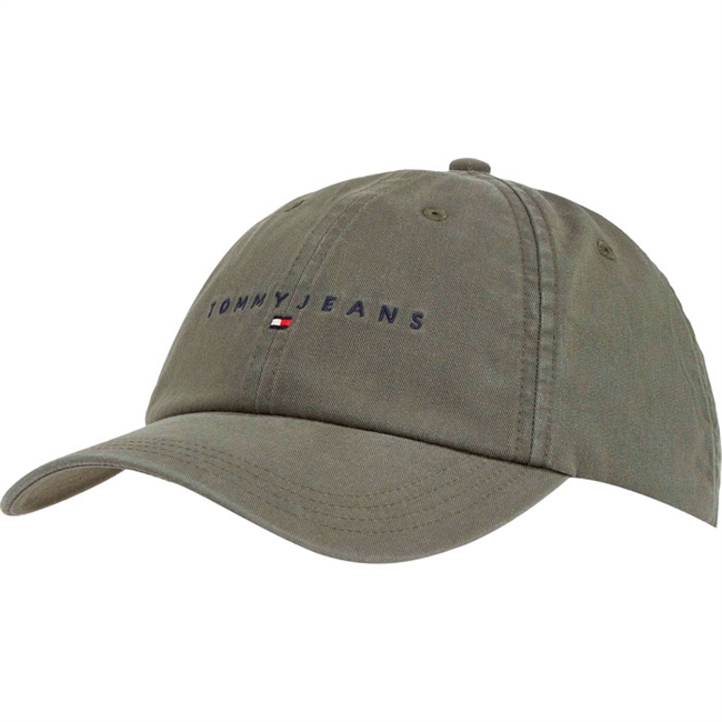 Smart vasket grøn cap med logo fra Tommy Hilfiger.