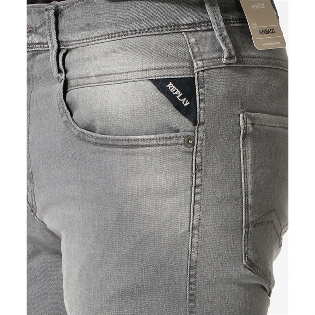 Replay Anbass HyperFlex Jeans Grå