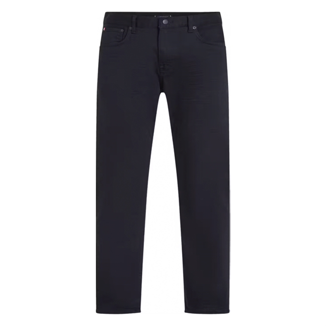 Smarte tapered fit jeans i sort fra Tommy Hilfiger