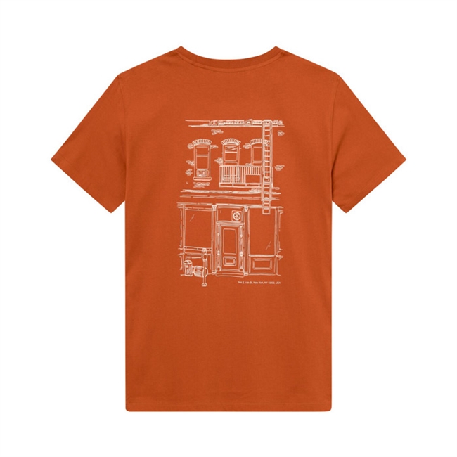 Casual Orange T-Shirt fra Les Deux med Print