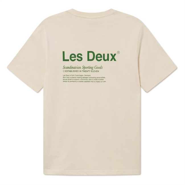 Casual Beige T-Shirt fra Les Deux med Motiv