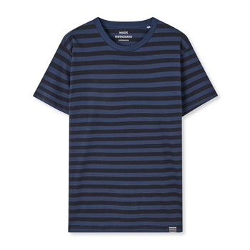 Sort og blå stribet t-shirt fra Mads Nørgaard.