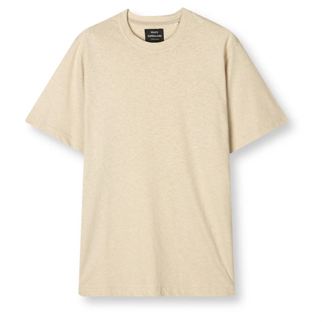 Beige regular fit t-shirt fra Mads Nørgaard.