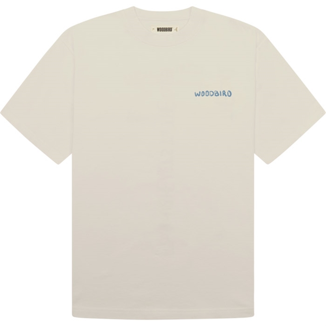 Woodbird Baine Delivery Tee Creme 