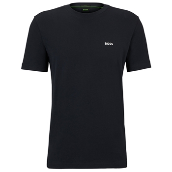 Klassisk mørkeblå t-shirt med logo fra BOSS.