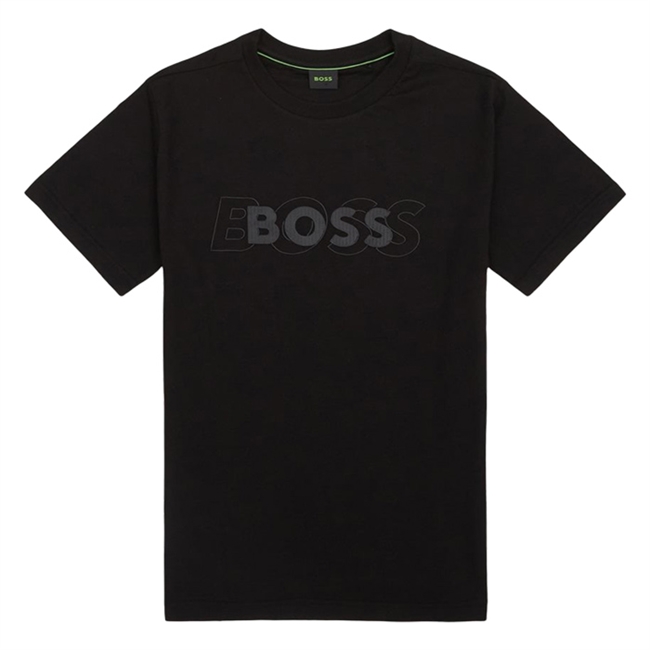 Sort BOSS T-Shirt m. Logo på Brystet