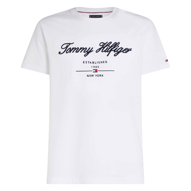 Lækker hvid t-shirt fra Tommy Hilfiger med logo