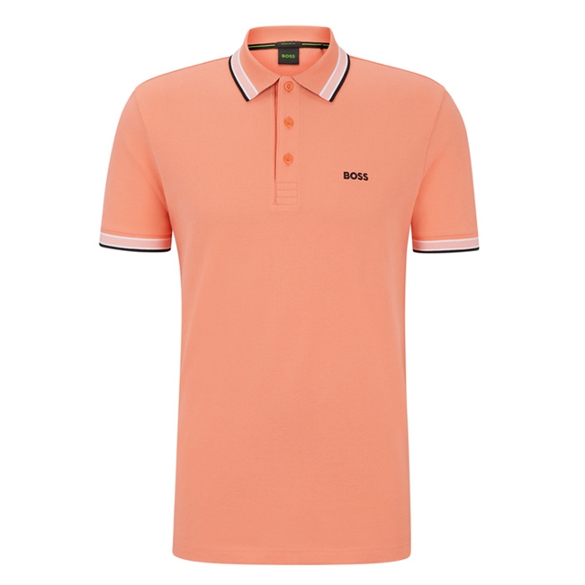 Regular orange polo fra BOSS