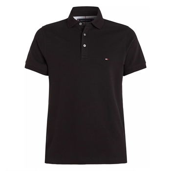 Klassisk Sort Polo med logo fra Tommy Hilfiger.