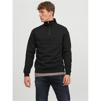 Lækker sort half-zip sweatshirt fra Jack & Jones.