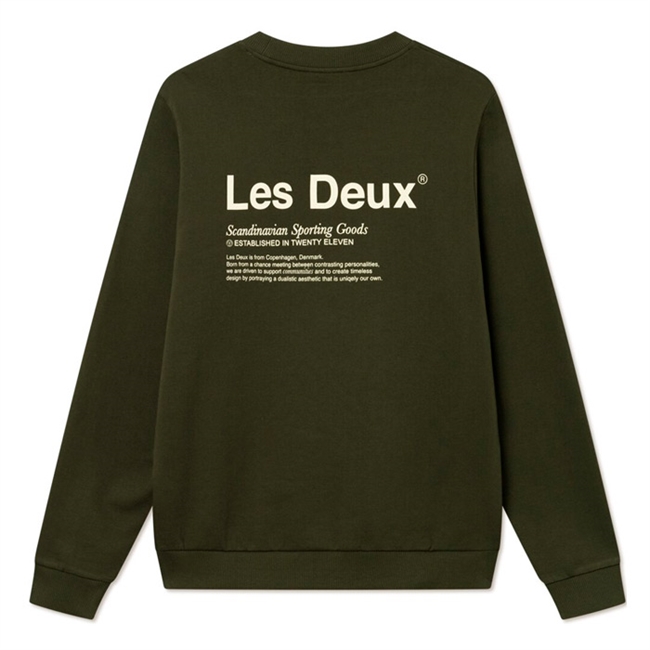 Smart mørkegrøn sweatshirt fra Les Deux