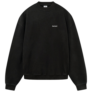 Bareen sort box fit / oversize sweatshirt med logo på ryggen.