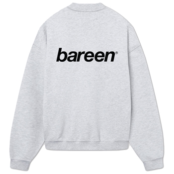 Bareen grå box fit / oversize sweatshirt med logo på ryggen.