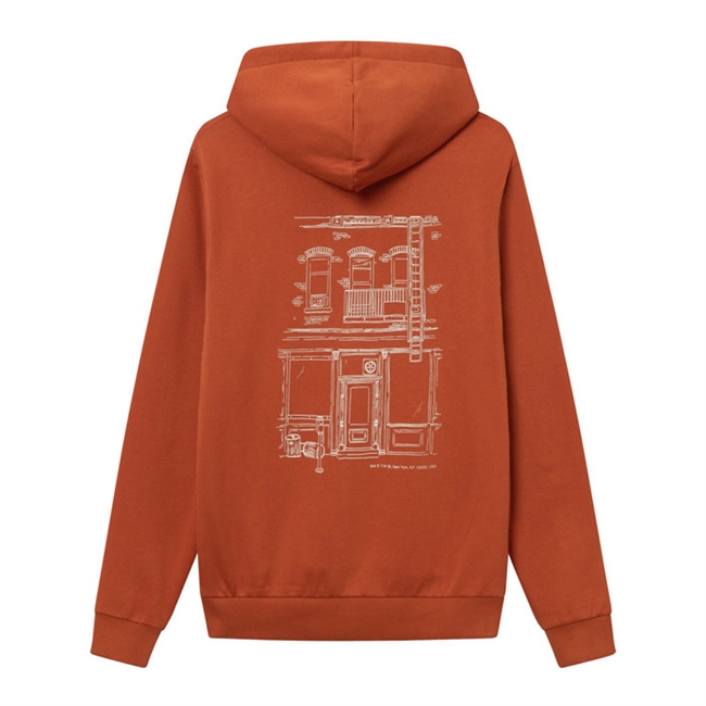 Behagelig og Blød Orange Hoodie fra Les Deux