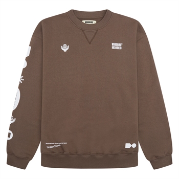 Smart brun sweatshirt med print fra Woodbird