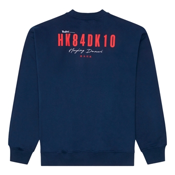 Lækker navy sweatshirt med print på ryggen fra Woodbird