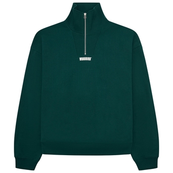 Smart grøn half-zip sweatshirt fra Woodbird.