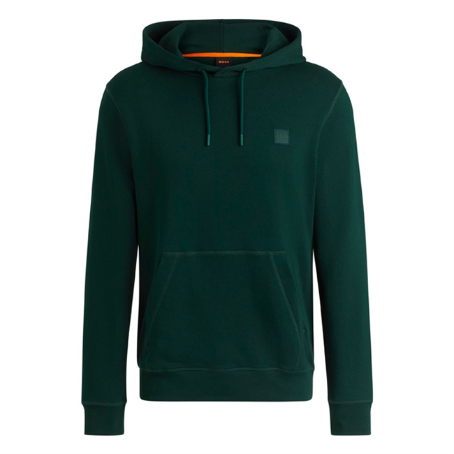 Lækker grøn hoodie med logo fra BOSS