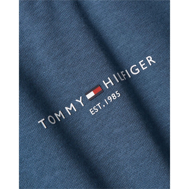 Lækker Tommy Hilfiger Hoodie i Støvet Blå Farve