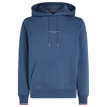 Lækker Tommy Hilfiger Hoodie i Støvet Blå Farve