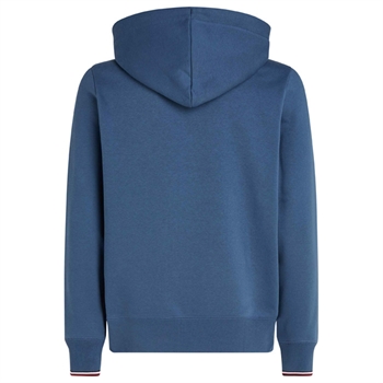 Lækker Tommy Hilfiger Hoodie i Støvet Blå Farve