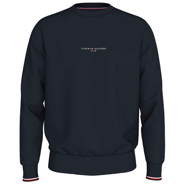 Klassisk Tommy Hilfiger Sweatshirt i Stilfuld Blå Farve