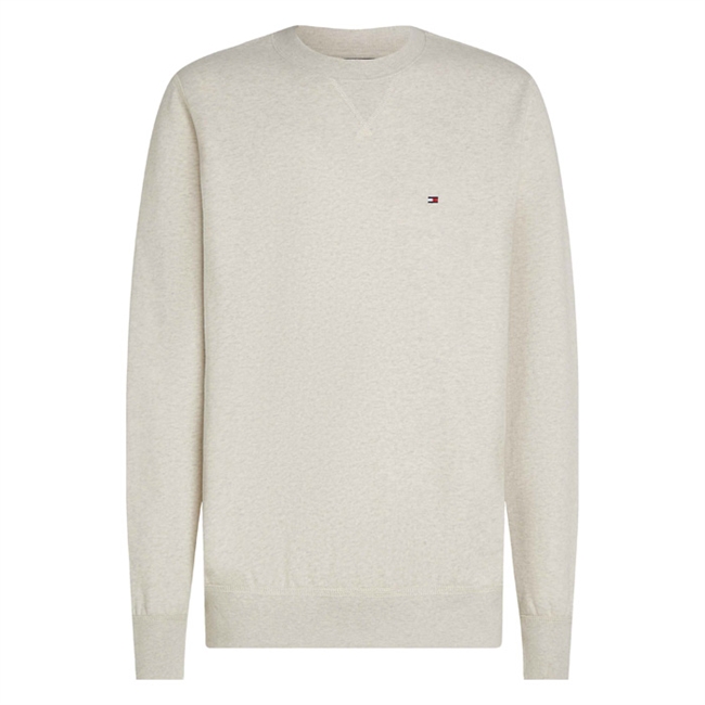 Moderne og komfortabel sandfarvet sweatshirt fra Tommy Hilfiger med logo