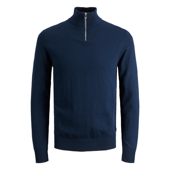 Moderne half-zip strik i navy fra Jack & Jones