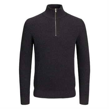 Smart half-zip strik i grå fra Jack & Jones